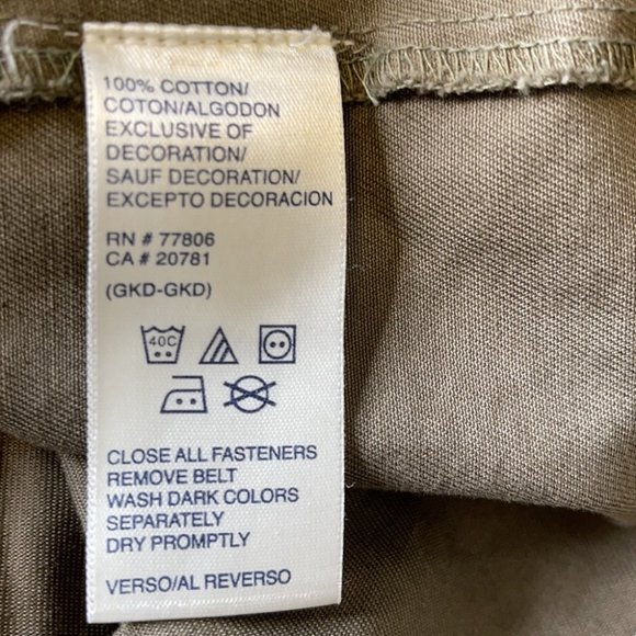 Tommy Hilfiger Utility Jacket Olive Green Cotton Button Front Military Safari L - Picture 6 of 10